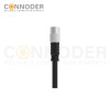 M9 Female Cable Connector-Straight Overmolded Cable,UL, PUR, black,Solder Connection,A code,