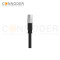 M9 Female Cable Connector-Straight Overmolded Cable,UL, PUR, black,Solder Connection,A code,