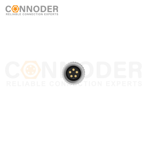 M9 Female Cable Connector-Straight Overmolded Cable,UL, PUR, black,Solder Connection,A code,