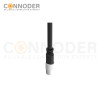 M9 Female Cable Connector-Straight Overmolded Cable,UL, PUR, black,Solder Connection,A code,