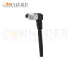 M9 Male Sensor Connecting-Right Angle Overmolded Cable,UL, PUR, black,Solder Connection
