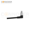 M9 Male Sensor Connecting-Right Angle Overmolded Cable,UL, PUR, black,Solder Connection