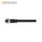 M9 Male Sensor Connecting-Right Angle Overmolded Cable,UL, PUR, black,Solder Connection