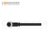 M8 Male Sensor Connecting-Right Angle Overmolded Cable,UL, PUR, black,Solder Connection,A code