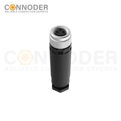 Wholesale M8 Female 4 Pin Circular Connector | Field Wireable,Screw Connection,A code