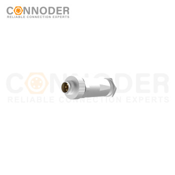 M9 Male Straight Circular Connector-Metal Assembled,Field Wireable,A coded,Solder Connection