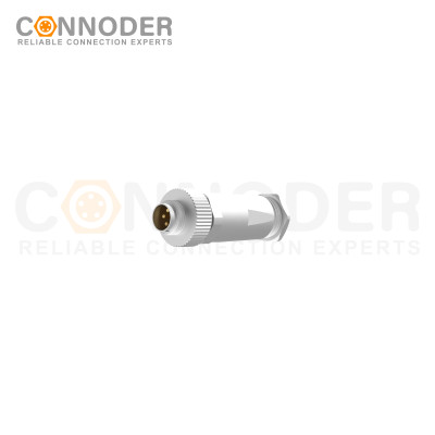 M9 Male Straight Circular Connector-Metal Assembled,Field Wireable,A coded,Solder Connection