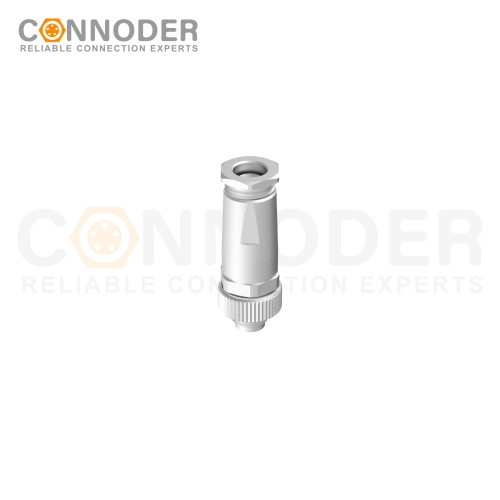 M9 Male Straight Circular Connector-Metal Assembled,Field Wireable,A coded,Solder Connection