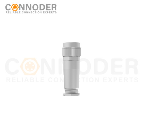 M9 Female Straight Circular Connector-Metal Assembled,Field Wireable,A coded,Solder Connection