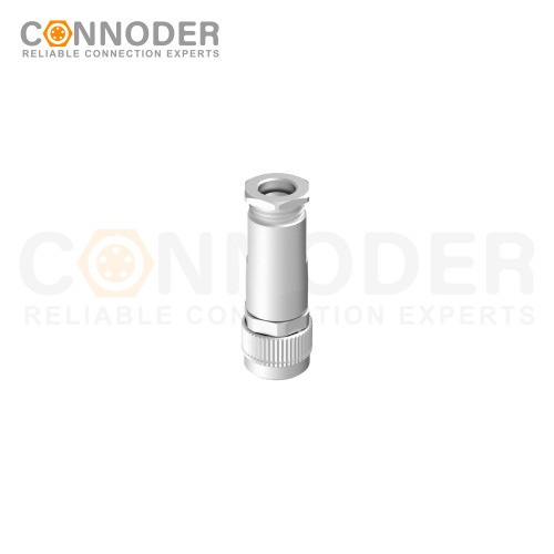 M9 Female Straight Circular Connector-Metal Assembled,Field Wireable,A coded,Solder Connection