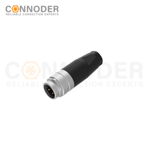 7/8 Male Circular Connector-Field Wireable,Straight Plastic Assembled,Solder Connection,A code,
