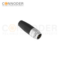 7/8 Male Circular Connector-Field Wireable,Straight Plastic Assembled,Solder Connection,A code,