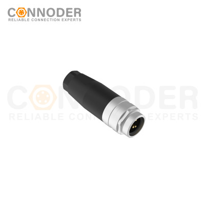 7/8 Male Circular Connector-Field Wireable,Straight Plastic Assembled,Solder Connection,A code,