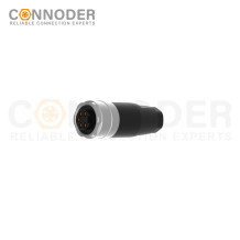 7/8 Female Circular Connector-Field Wireable,Straight Plastic Assembled,Solder Connection,A code,