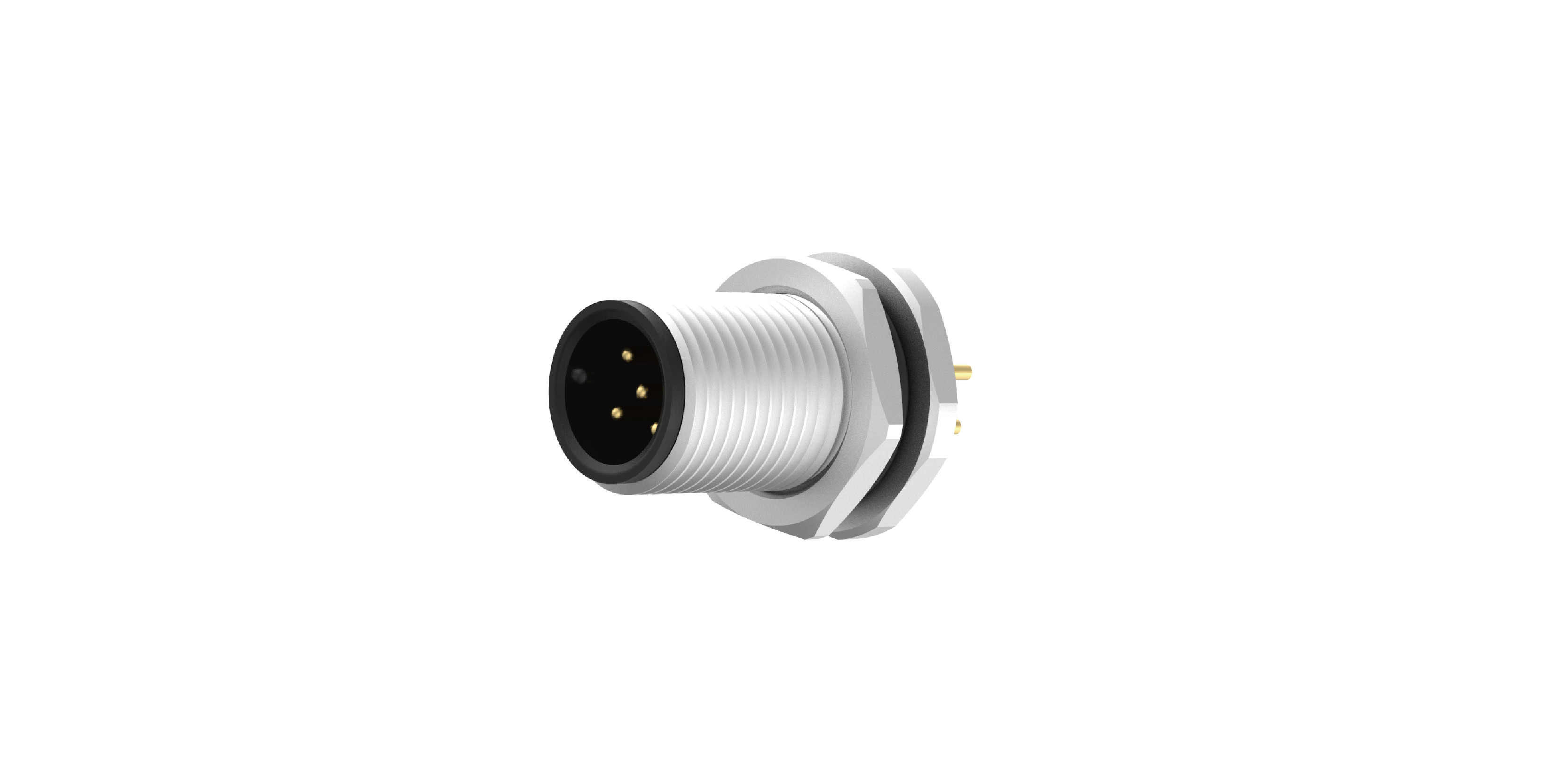 M12 Circular connector Front Fastened