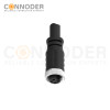 7/8" Female Connecting Cables-Straight Overmolded Cable,UL, PUR, black,Solder Connection,A code,