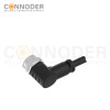 7/8" Male Sensor Connecting-Right Angle Overmolded Cable,UL, PUR, black,Solder Connection,A code
