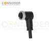 7/8" Female Sensor Connecting-Right Angle Overmolded Cable,UL, PUR, black,Solder Connection,A code