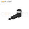 7/8" Female Sensor Connecting-Right Angle Overmolded Cable,UL, PUR, black,Solder Connection,A code