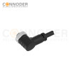 7/8" Female Sensor Connecting-Right Angle Overmolded Cable,UL, PUR, black,Solder Connection,A code