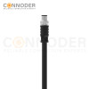 M8 Male Cable Connector-Straight Overmolded Cable,UL, PUR, black,Solder Connection,A code,