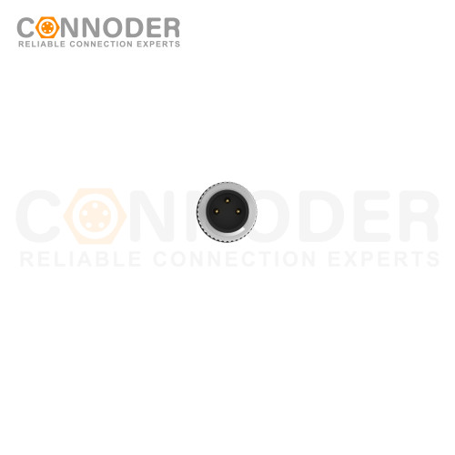 M8 Male Cable Connector-Straight Overmolded Cable,UL, PUR, black,Solder Connection,A code,