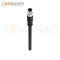 M8 Male Cable Connector-Straight Overmolded Cable,UL, PUR, black,Solder Connection,A code,
