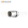 M8 Female Circular Connector-Panel Mount,Solder Connection,A code,M8*0.5, Rear Fastened