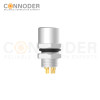 M8 Female Circular Connector-Panel Mount,Solder Connection,A code,M8*0.5, Rear Fastened
