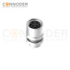 M8 Female Circular Connector-Panel Mount,Solder Connection,D code,M8*0.5, Rear Fastened
