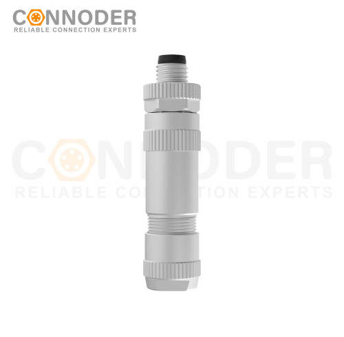 M8 Male Circular Connector-Field Wireable,Straight Metal Assembled,Screw type Connection,A code,