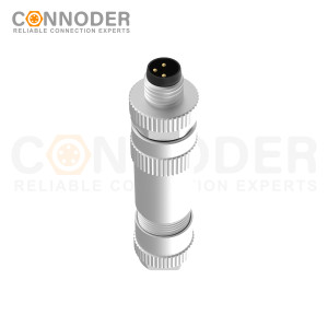 M8 Male Circular Connector-Field Wireable,Straight Metal Assembled,Screw type Connection,A code,