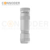 M8 Female Circular Connector-Field Wireable,Straight Metal Assembled,Screw type Connection,A code,