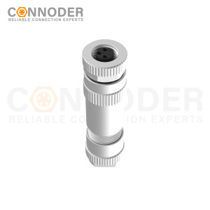 M8 Female Circular Connector-Field Wireable,Straight Metal Assembled,Screw type Connection,A code,