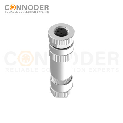 Wholesale M8 Female 3 Pin Circular Connector | Field Wireable,Straight Metal Assembled,Screw type Connection,A code,