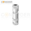 M8 Female Circular Connector-Field Wireable,Straight Metal Assembled,Screw type Connection,A code,