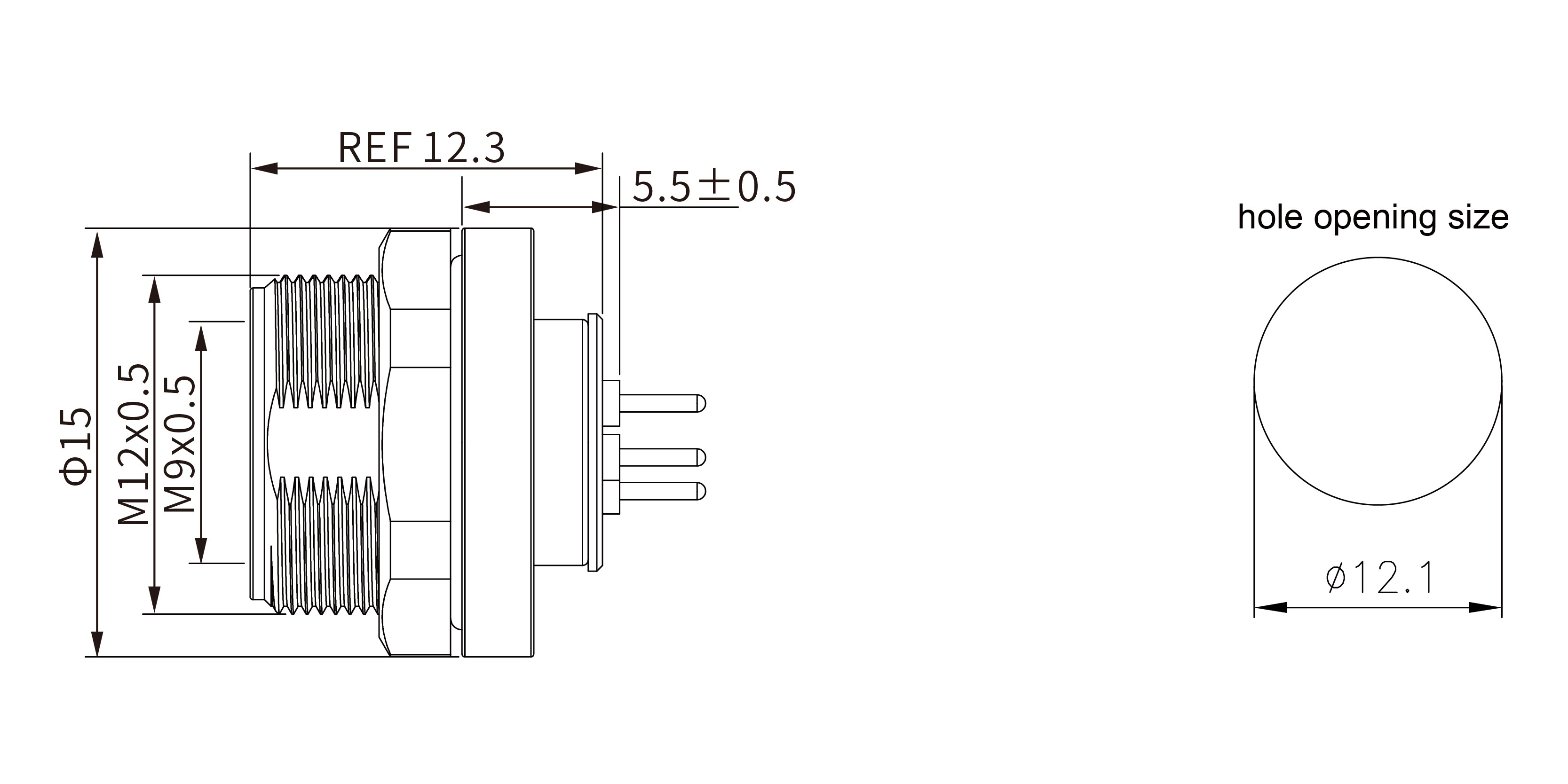 M9 8 Pin Circular Connectors