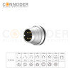 Wholesale M16 6 Pin Circular Connector | Rear Panel Mounted Welded Type Connector Ip67 Waterproof, Industrial Automation Signal Connector