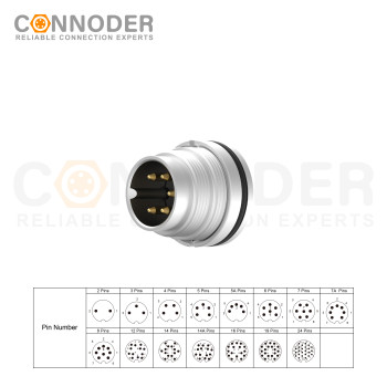 Wholesale M16 6 Pin Circular Connector | Rear Panel Mounted Welded Type Connector Ip67 Waterproof, Industrial Automation Signal Connector