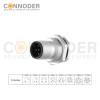 M12 A 5 Pin Circular Connector | Male Panel Mount,Solder Connection,A code,M16x1.5, Front Fastened