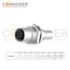 Factory Direct Sales M12 A Circular Connector | 5 Pin Female Panel Mount,Solder Connection,A code,M16x1.5, Front Fastened,Shielded