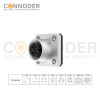 Source Factory M12 A Circular Connector | Female Panel Mount,Solder Square Flange,A code,14x14