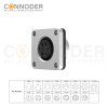 Wholesale M16 Female 5 Pin Circular Connector | Socket Panel Mount Connector with 4-hole Flange,IP67 Waterproof,Solder Type, Unshielded