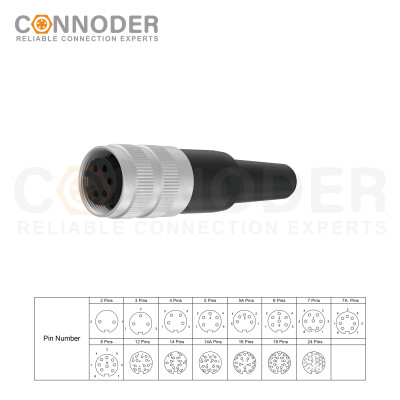 Wholesale M16 Female 5 Pin Circular Connector |  Aircraft Metal Waterproof Round Connector C091a J09 2 3 4 5 6 7 8 12 14 16 19 24pin