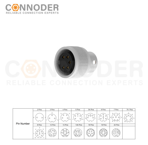 Wholesale M16 Female Circular Connector |  Waterproof Aviation Plug Metal-Coated Plastic Head 2-24 Core Sensor Pin Type Cable Connection