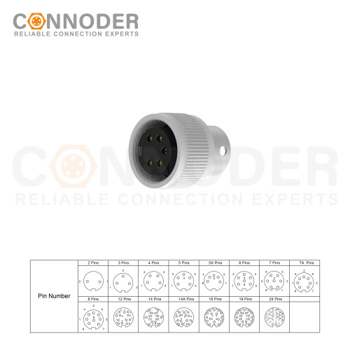 Wholesale M16 Female Circular Connector |  Waterproof Aviation Plug Metal-Coated Plastic Head 2-24 Core Sensor Pin Type Cable Connection