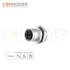 OEM & ODM Wholesale M12 T Coded Female 3+PE Circular Connector - Panel Mount, Solder Connection, M16x1.5, Rear Fastened for Industrial Applications