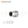 Panel Mount M12 T Coded Female 3+PE Circular Connector - Wholesale Solder Connection, M16x1.5, Front Fastened | Quality Assurance & Technical Support for OEMs and Wholesalers