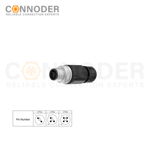 Wholesale M12 S Coded Male 3+PE Circular Connector | Custom OEM & ODM Solutions | Field Wireable, Solder Connection, PG7 for Industrial Applications