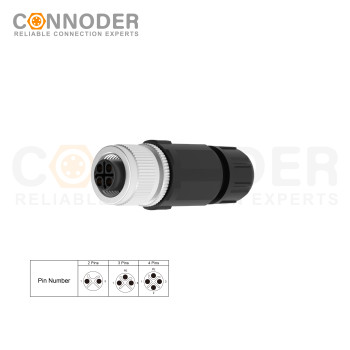 Wholesale M12 S Coded Female 3+PE Circular Connector | Field Wireable,Solder  Connection,PG7